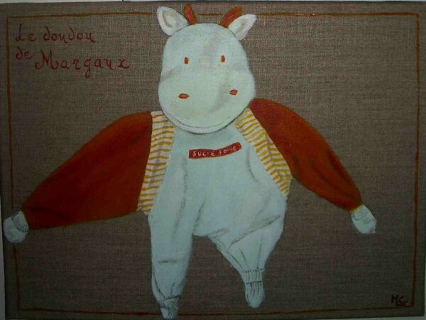 Modèle de tableau Doudou en toile de lin (30 cm x 40 cm) – Image 3