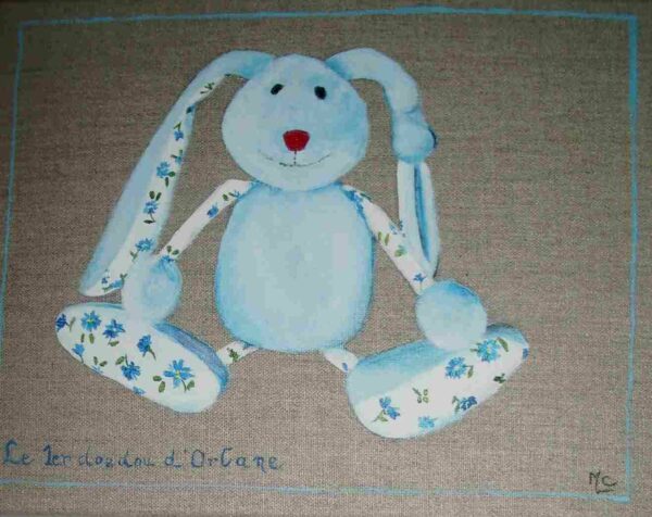 Modèle de tableau Doudou en toile de lin (24 cm x 30 cm) – Image 6